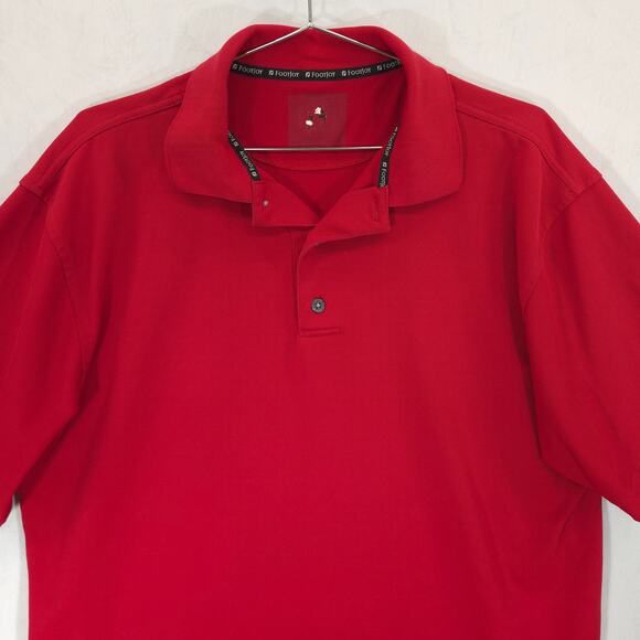FootJoy Polo Mens XXL Red Ledgemont Club Short Sleeve Performance Golf Shirt - Picture 2 of 12
